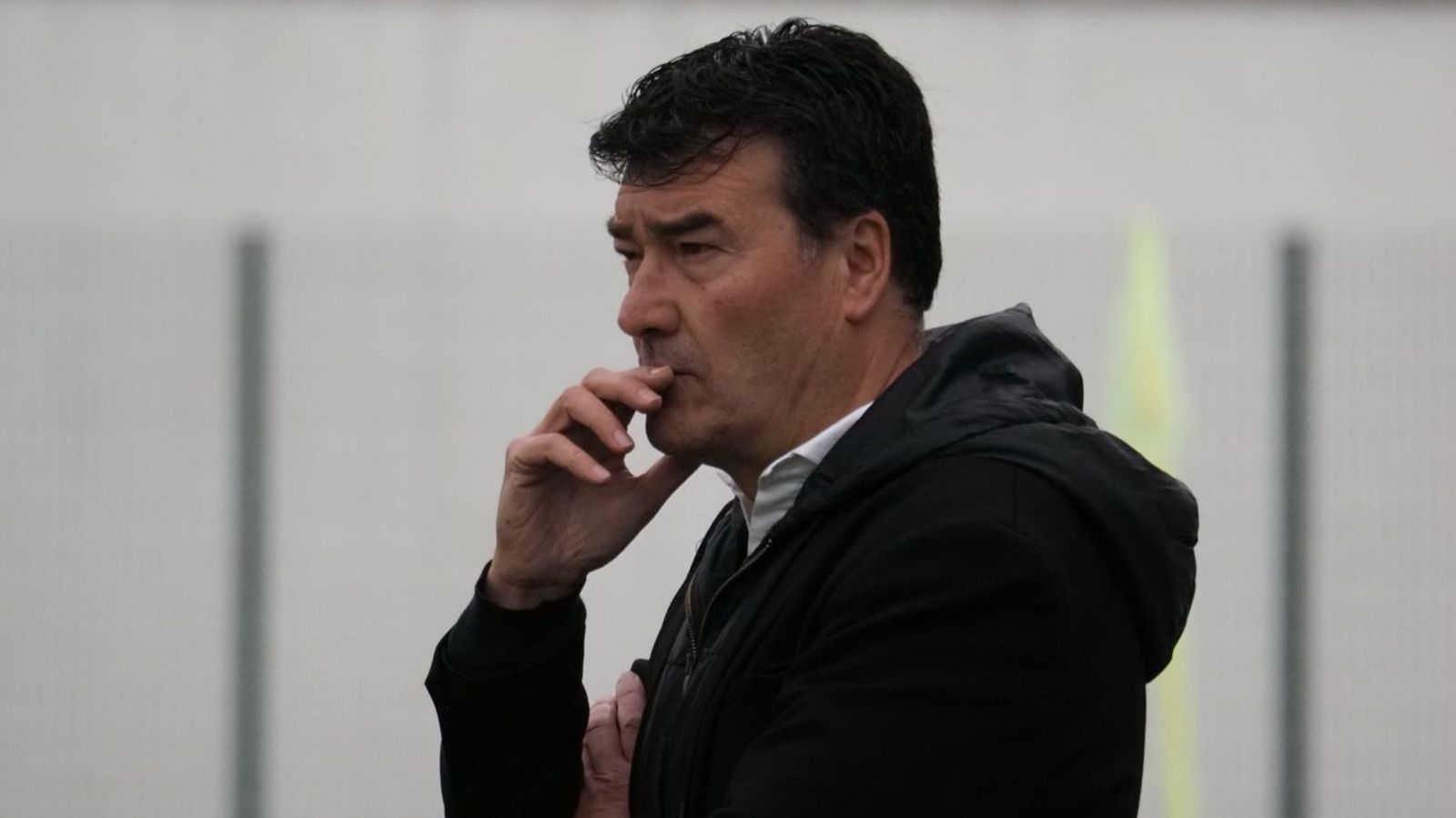 Rafa Escobar, durante un partido con el Egabrense