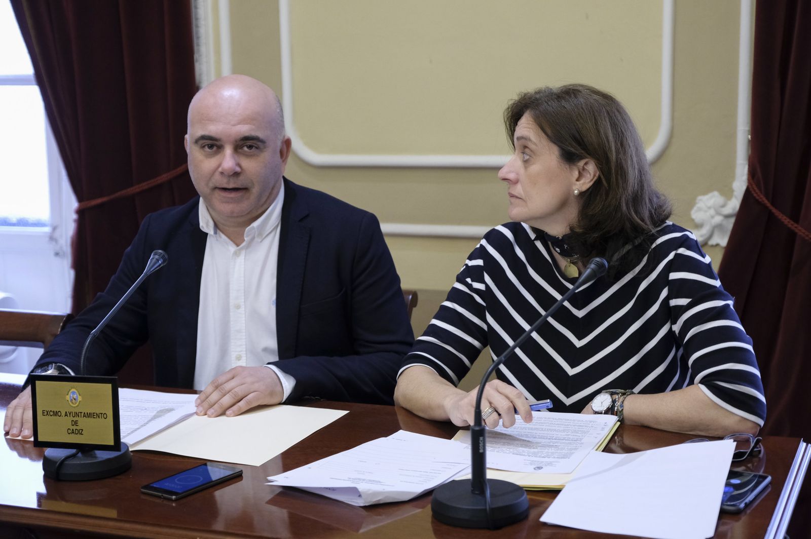 David Navarro y Fátima Salaverri, en la rueda de prensa de esta mañana.