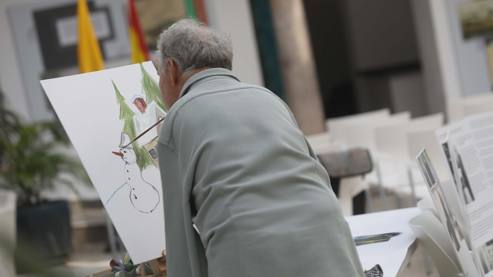 Las fotos del taller de pintura del artista Krzysztof Kosowski