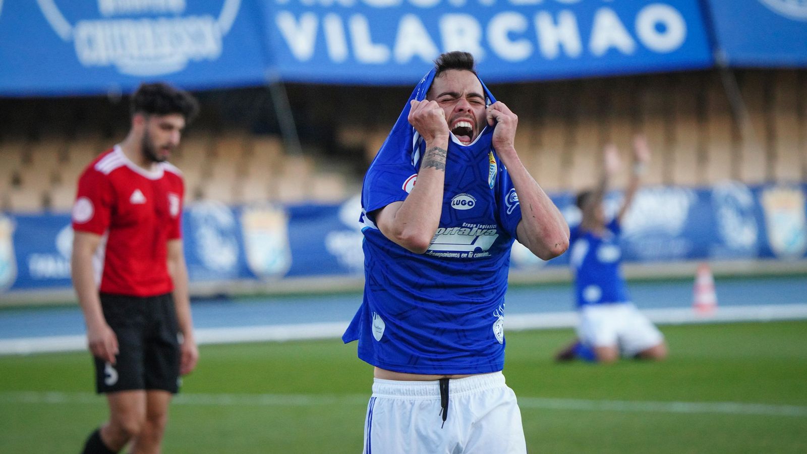 Jesús Parada celebra con rabia el gol al Gerena, que sólo sirvió para sumar un punto.