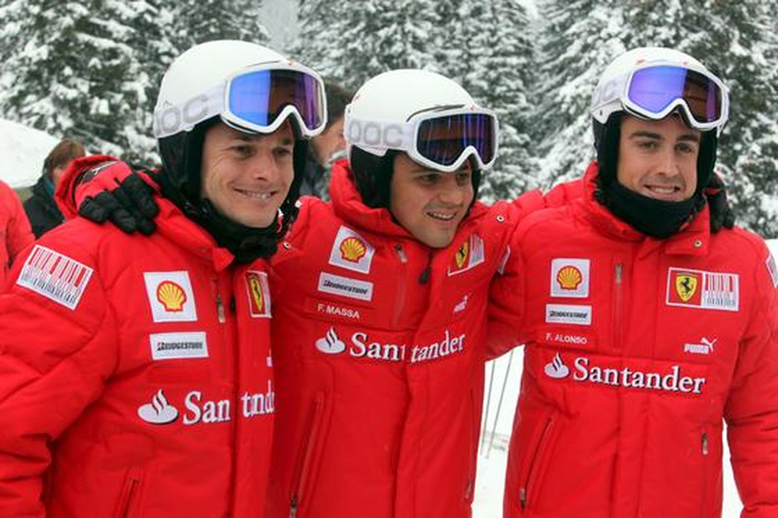 Fisichella, Massa y Alonso, en Madonna di Campiglio.

Foto: Agencias