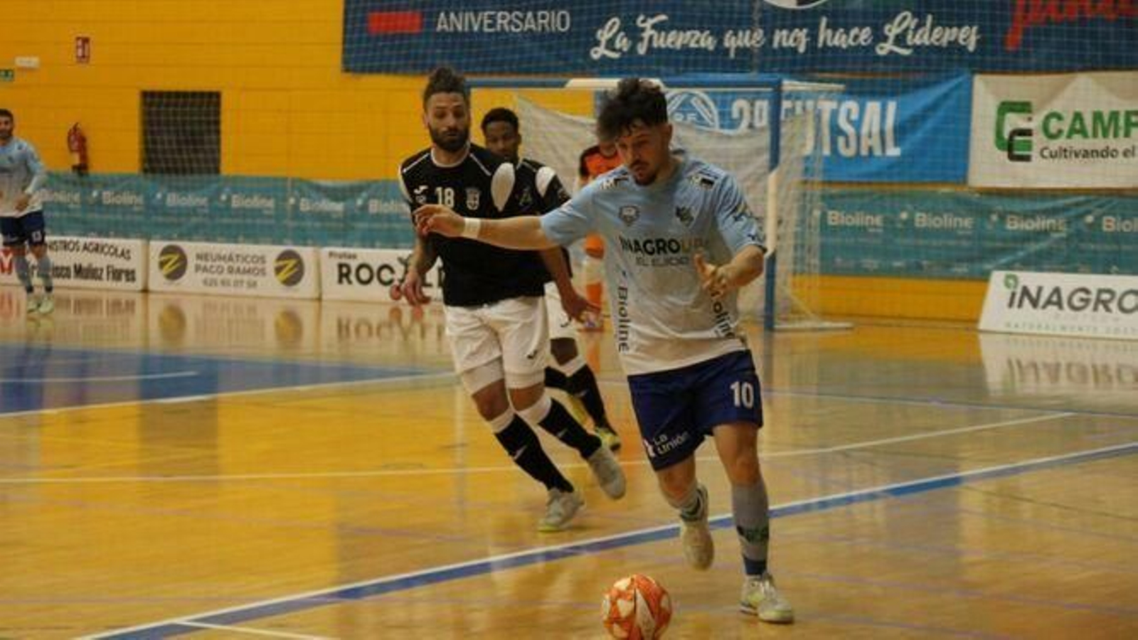 Motos, en un partido de la última temporada