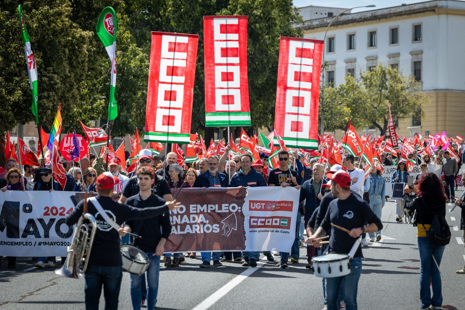 Imágenes de la manifestación del 1 de Mayo en Cádiz