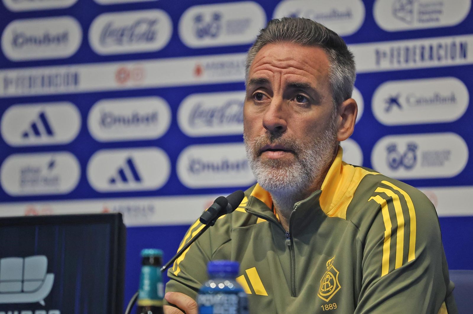 Abel Gómez, en rueda de prensa.