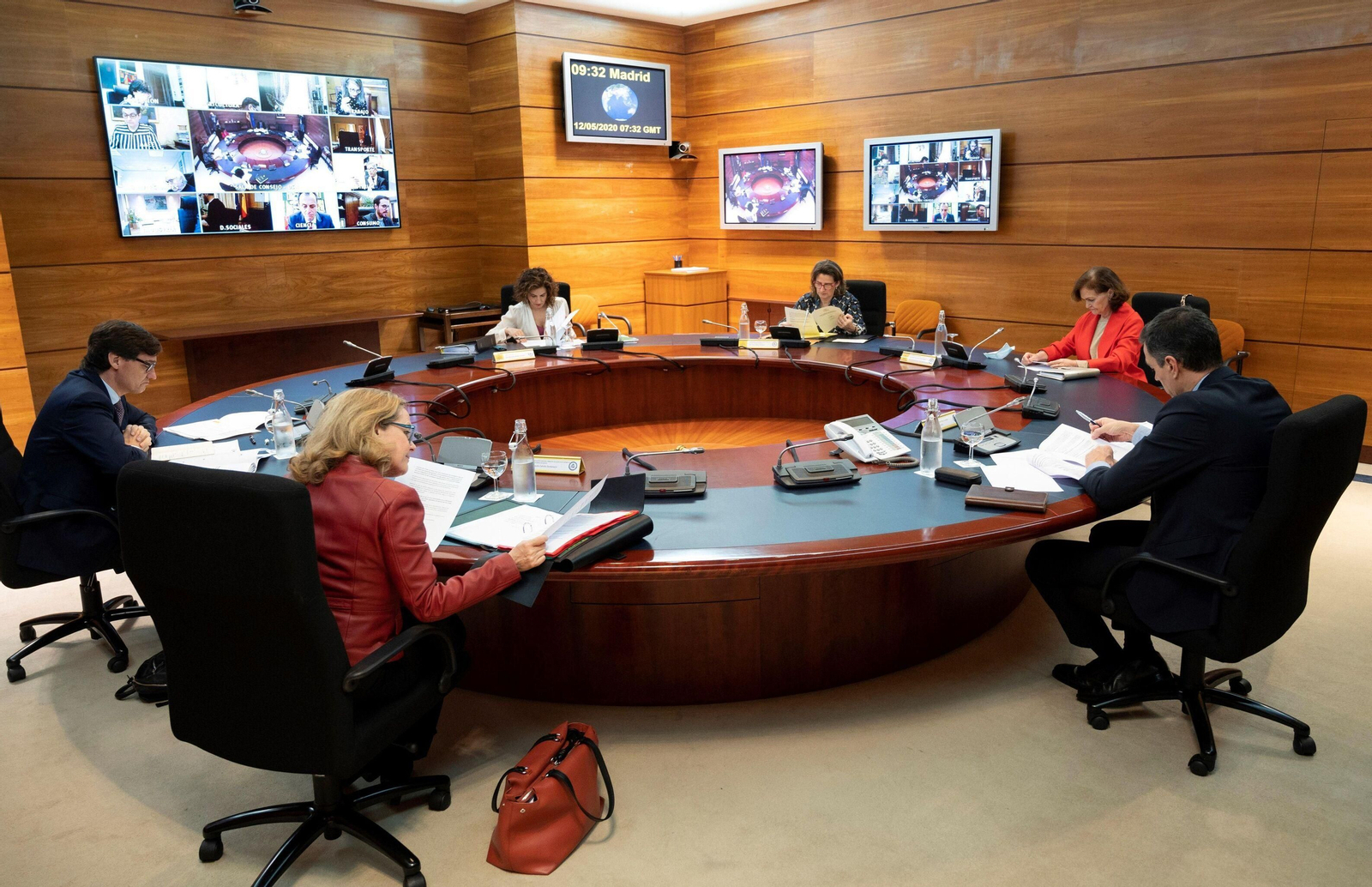Imagen de un Consejo de Ministros  celebrado en el Palacio de la Moncloa el pasado 12 de mayo