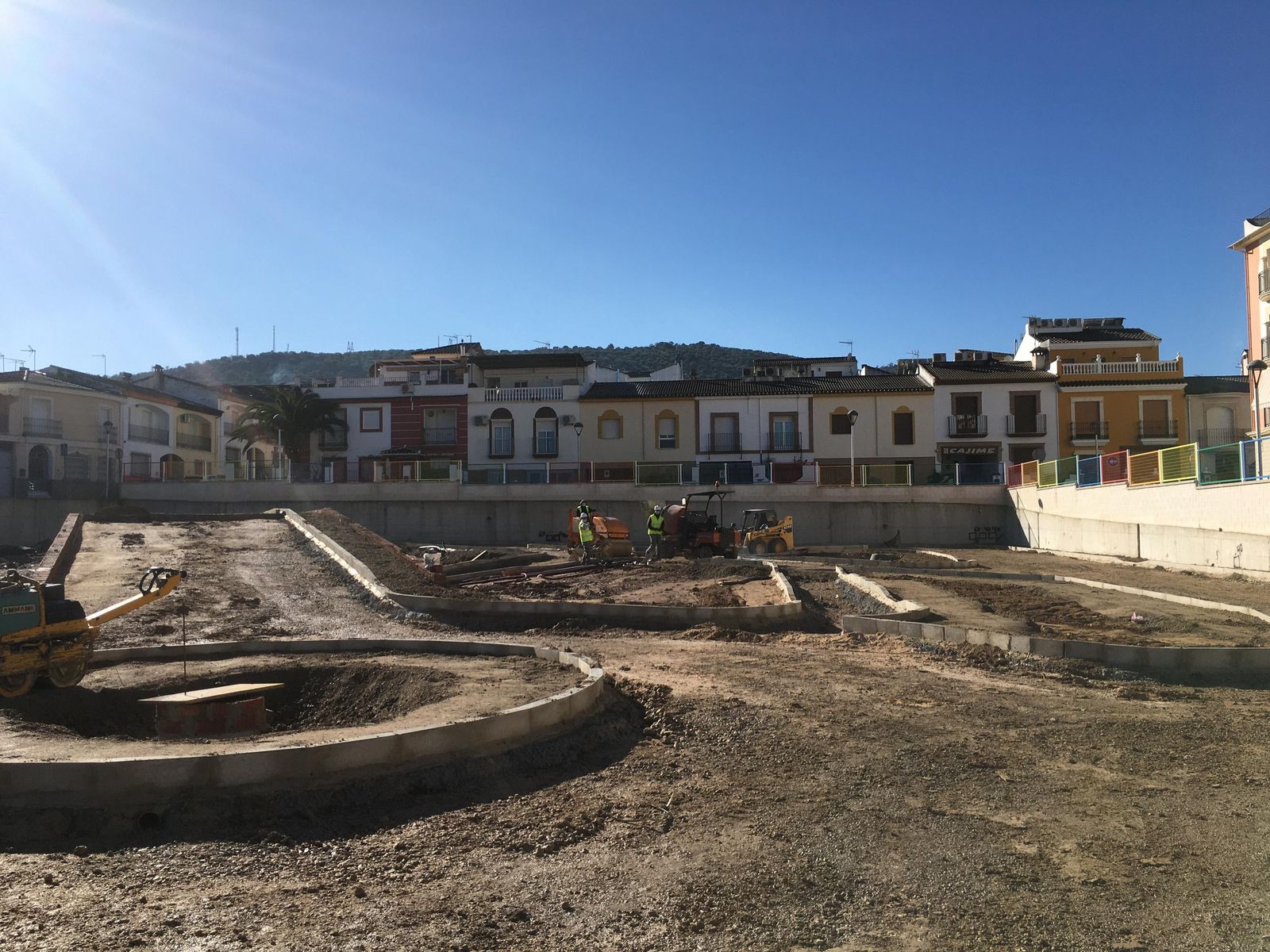 Obras del parque infantil de tráfico de Priego de Córdoba.