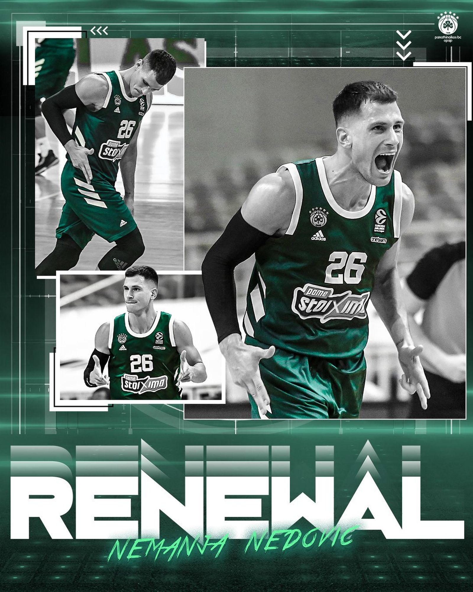 Nemanja Nedovic, con el Panathinaikos.