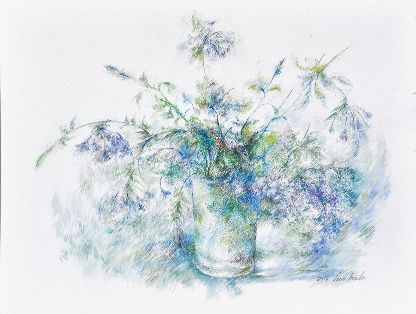 Diversas acuarelas componen la muestra de Paco Cuadrado.