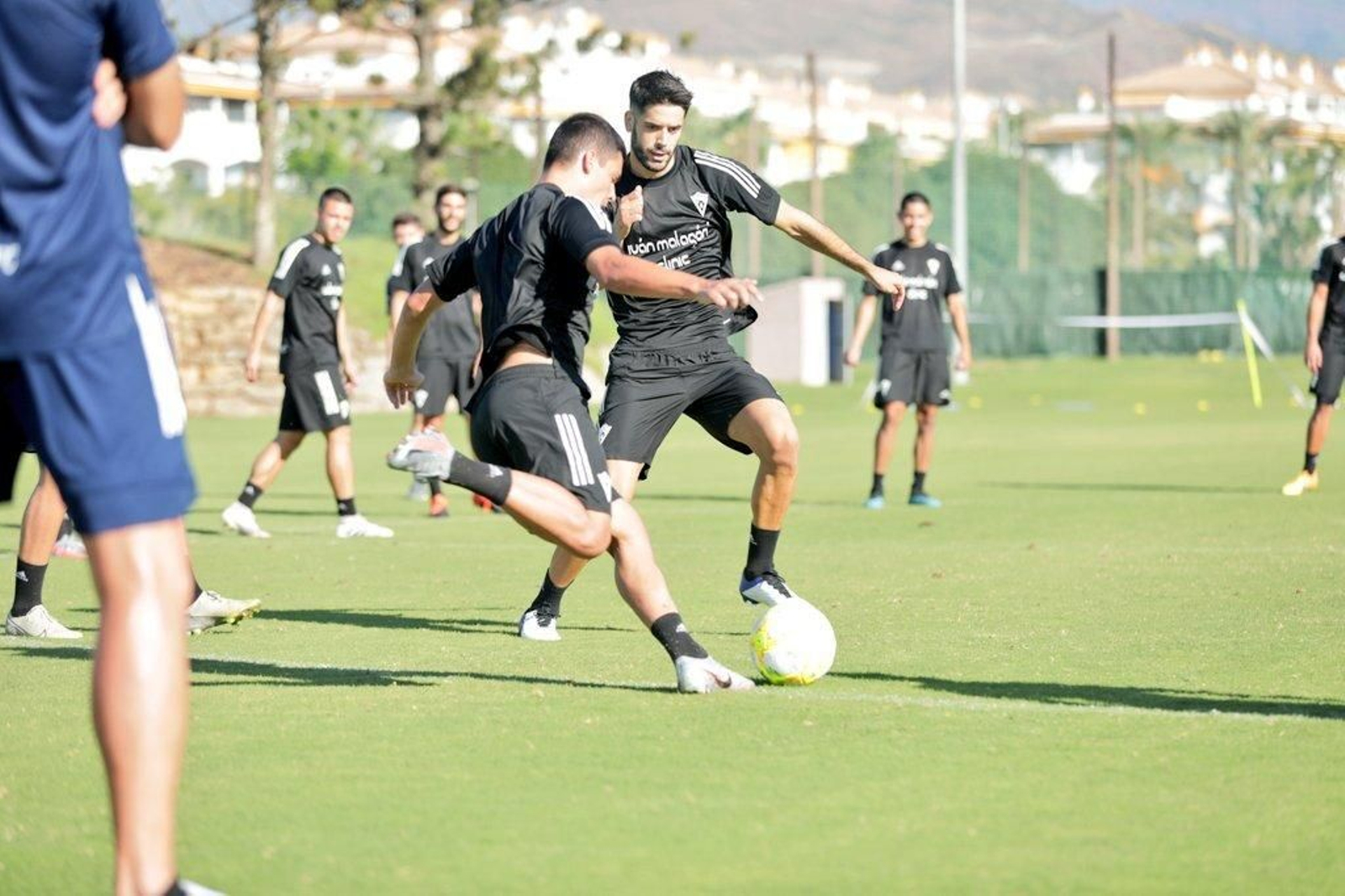 Imágenes de un entrenamiento del Marbella de esta pretemporada.