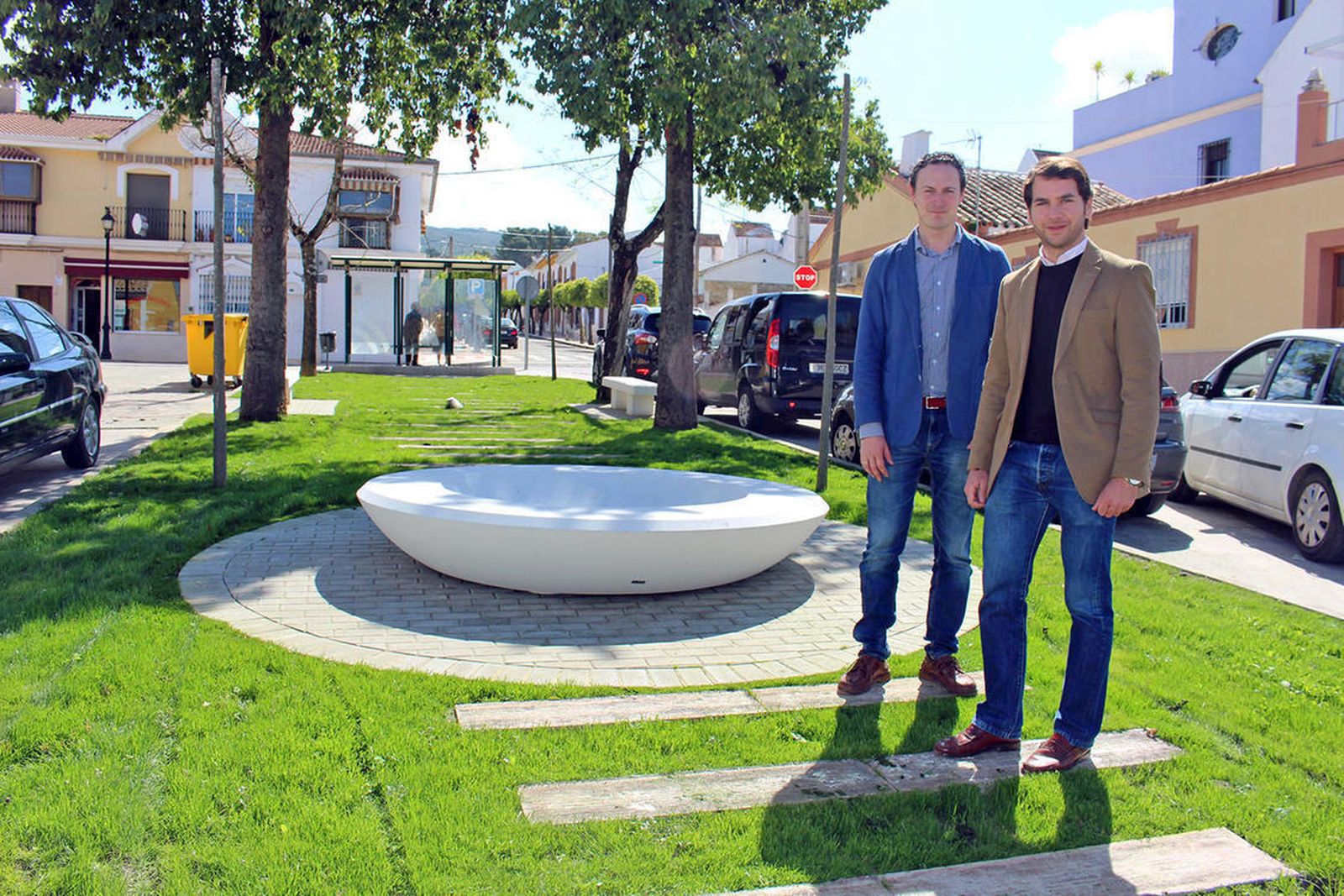 El edil Juan Ramón Pérez y el alcalde, Fernando Priego.