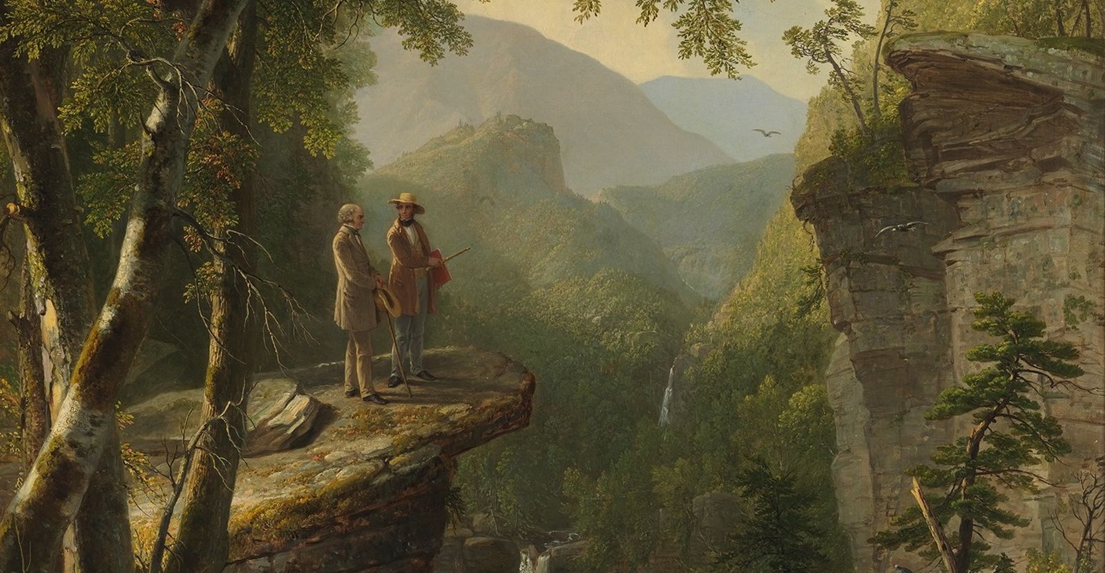 'Espíritus afines' (1849) de Asher B. Durand, uno de los pintores de la Escuela del Río Hudson.