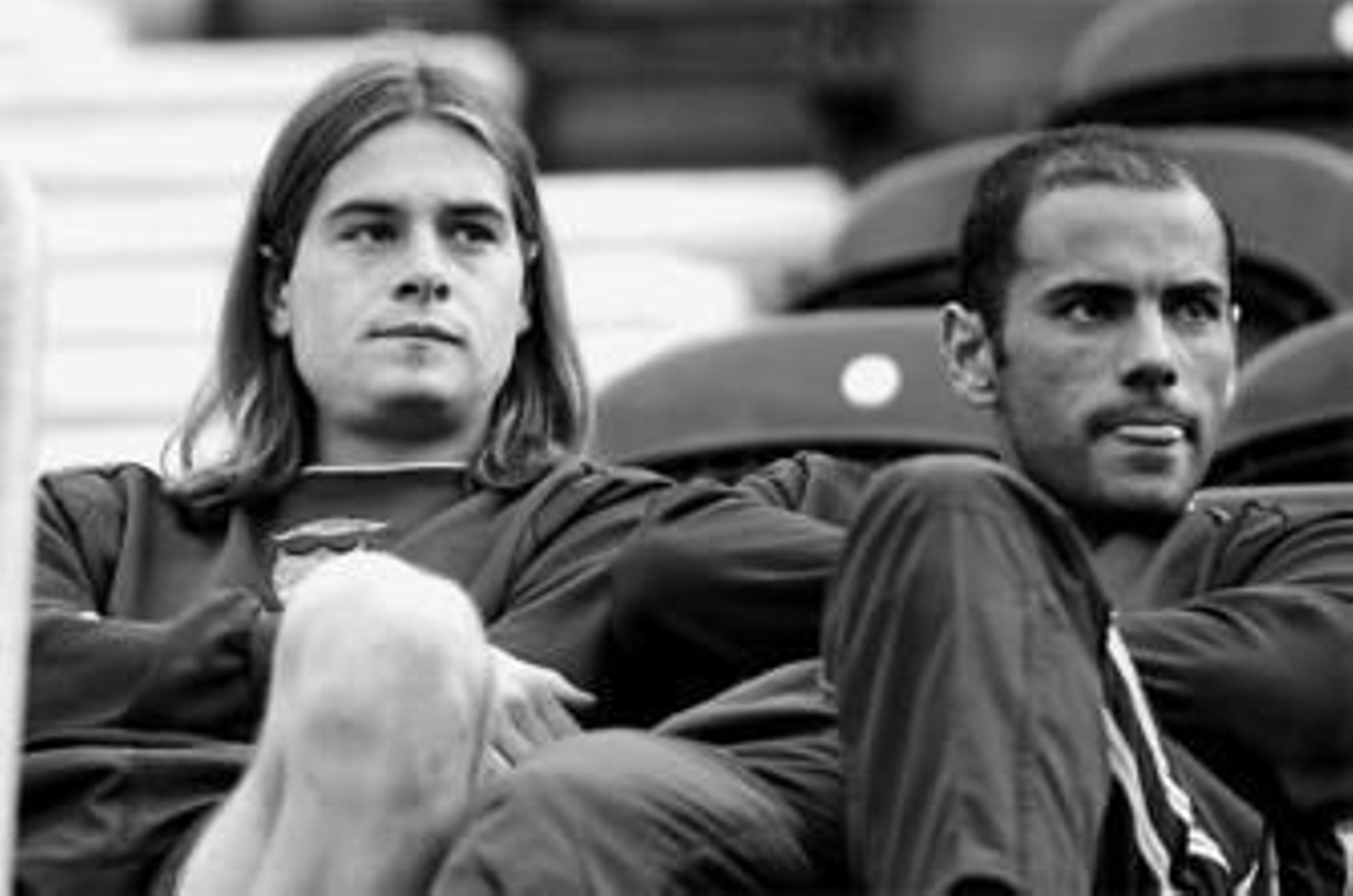 Miguel Ángel y Salva, durante su anterior etapa en el Málaga.