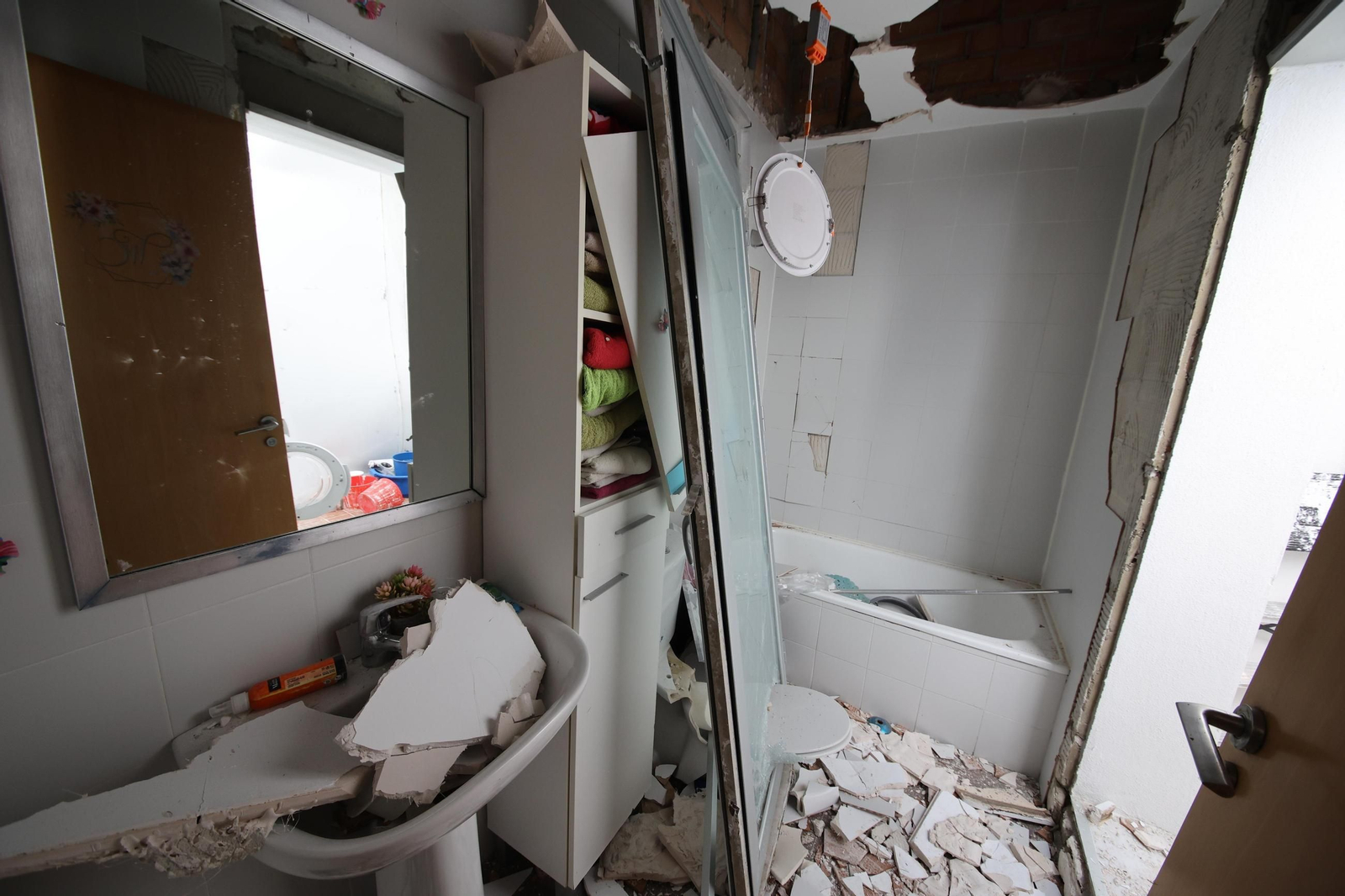 Así quedó la vivienda más afectada por la explosión de gas en Estella del Marqués