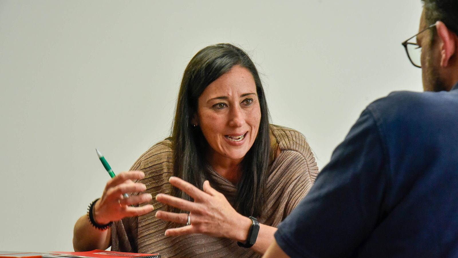 Rocío Arrabal, durante la entrevista.