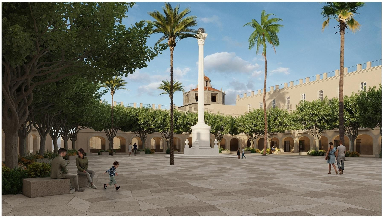 Maqueta virtual de la Plaza Vieja reformada