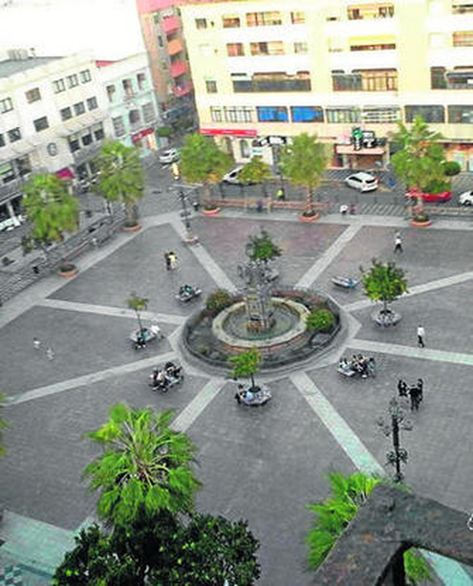 Vista aérea de la Plaza Alta.