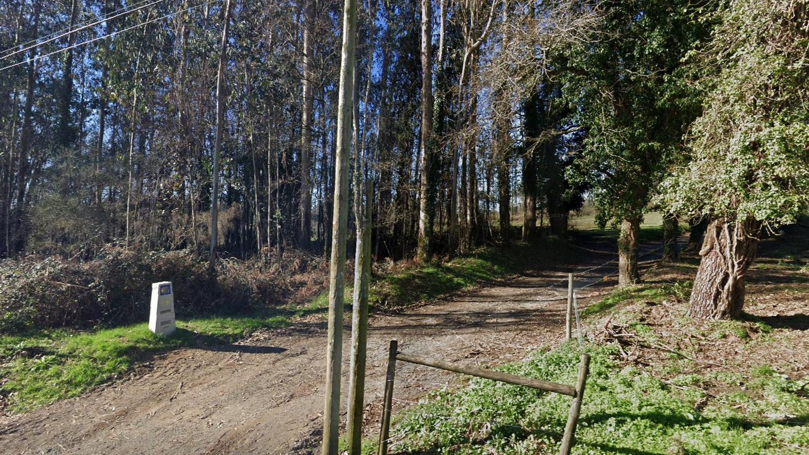 Una señal cerca de A Quintas.