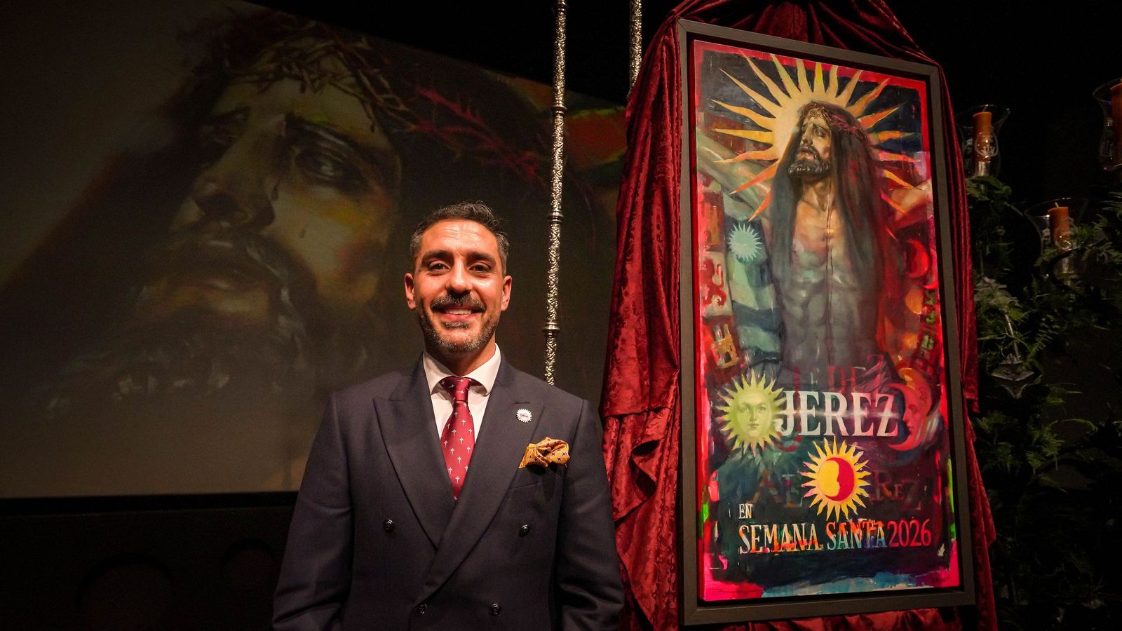 Otra imagen del autor del cartel.