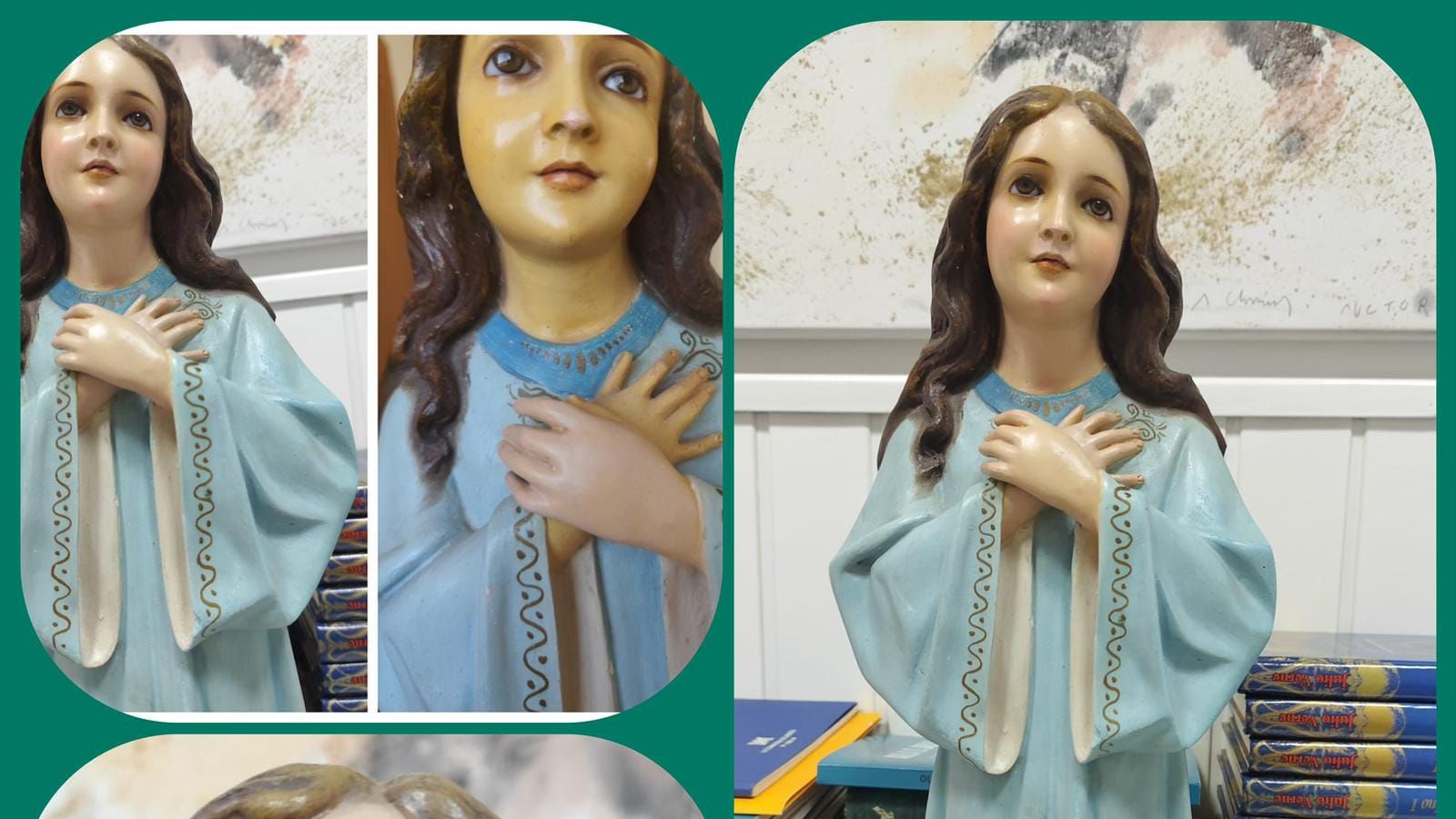 La Niña María de Infantil que ha sido restaurada por Nuria Guerra.