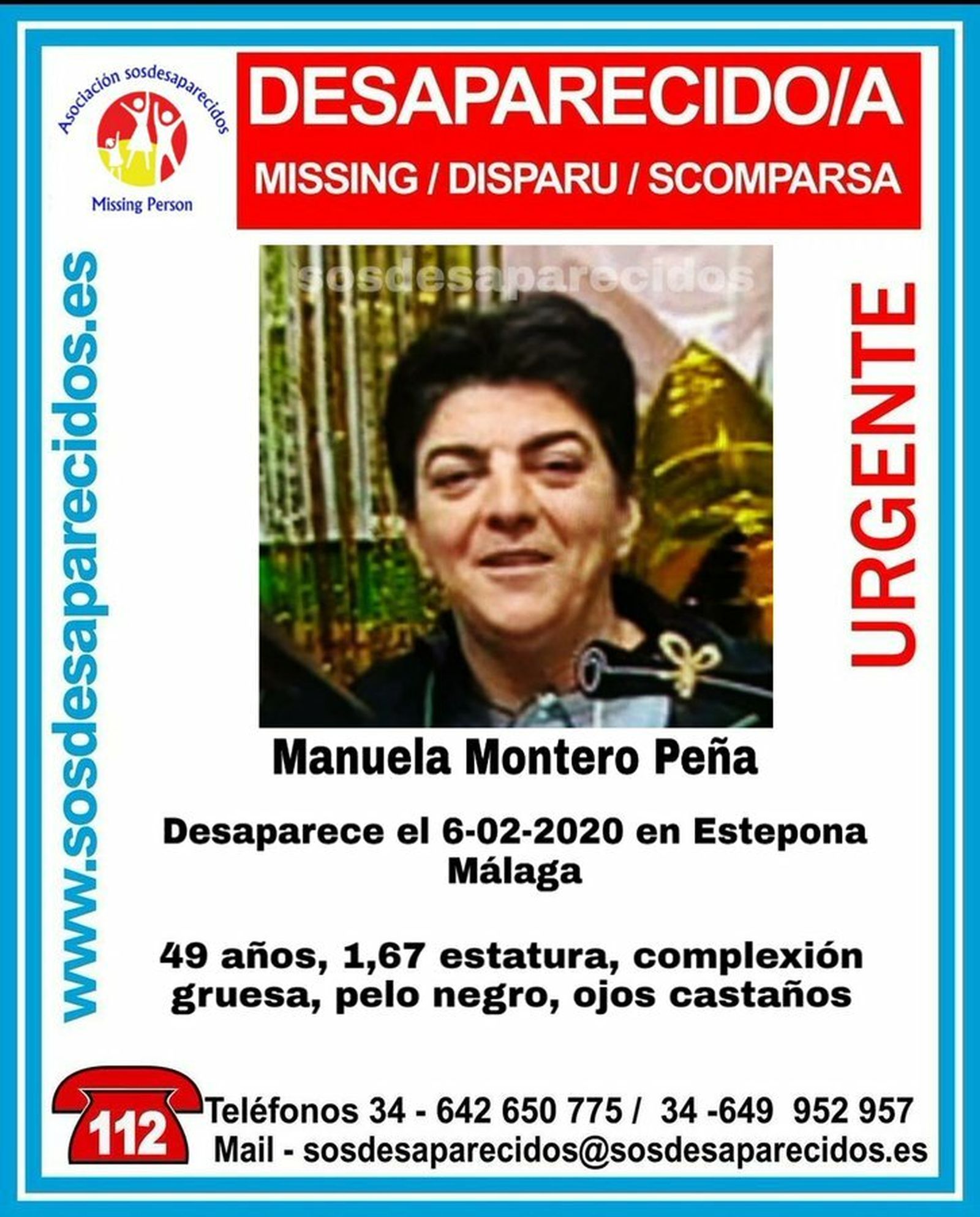 Mujer desaparecida en Estepona.