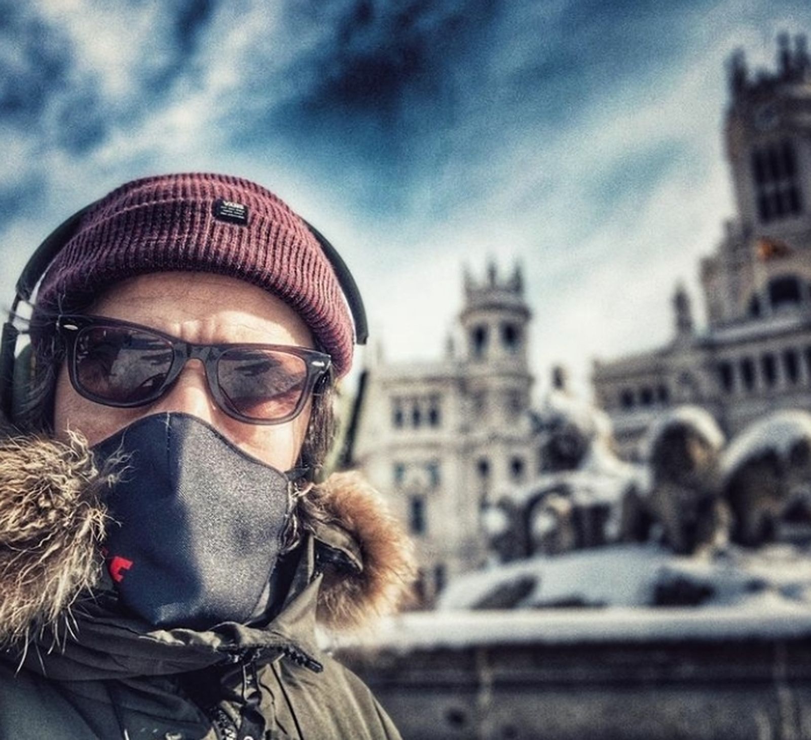 El chef Diego Guerrero en la plaza de Cibeles