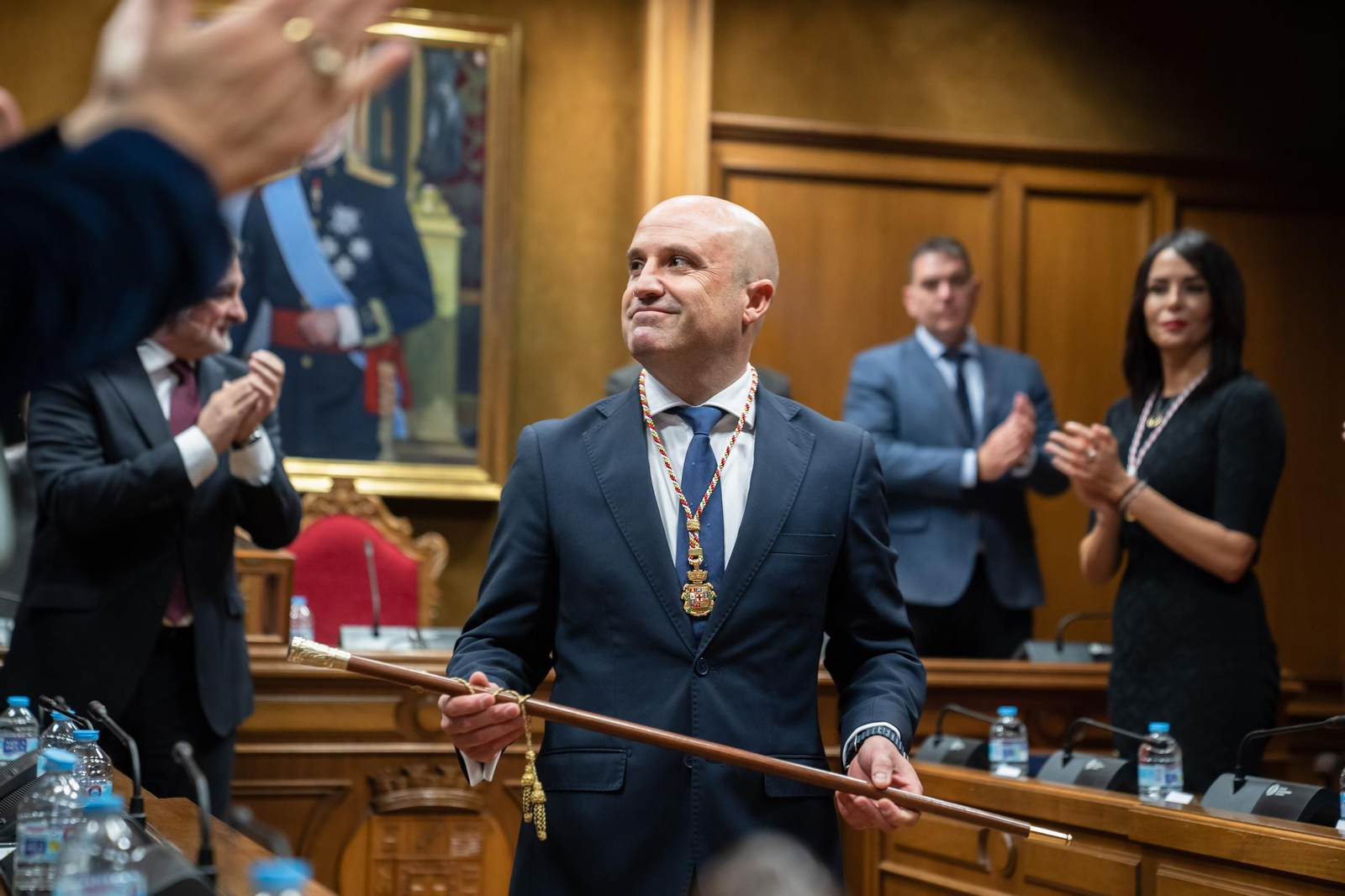 José Antonio García Alcaina durante el pleno de investidura como presidente este lunes.