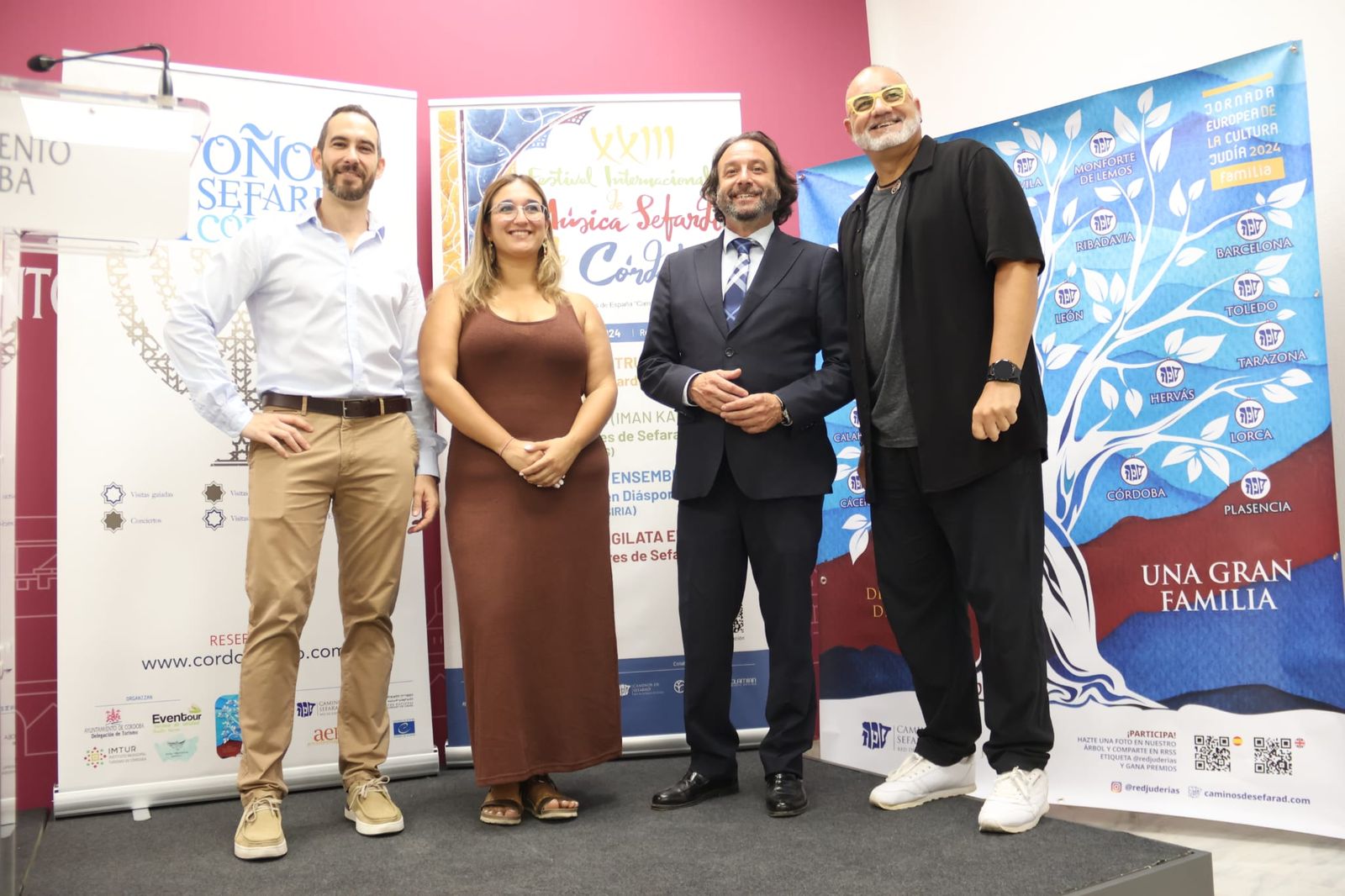 Inma Villafranca, Daniel García y Miguel Ortega en presentación de la programación del Otoño Sefardí.