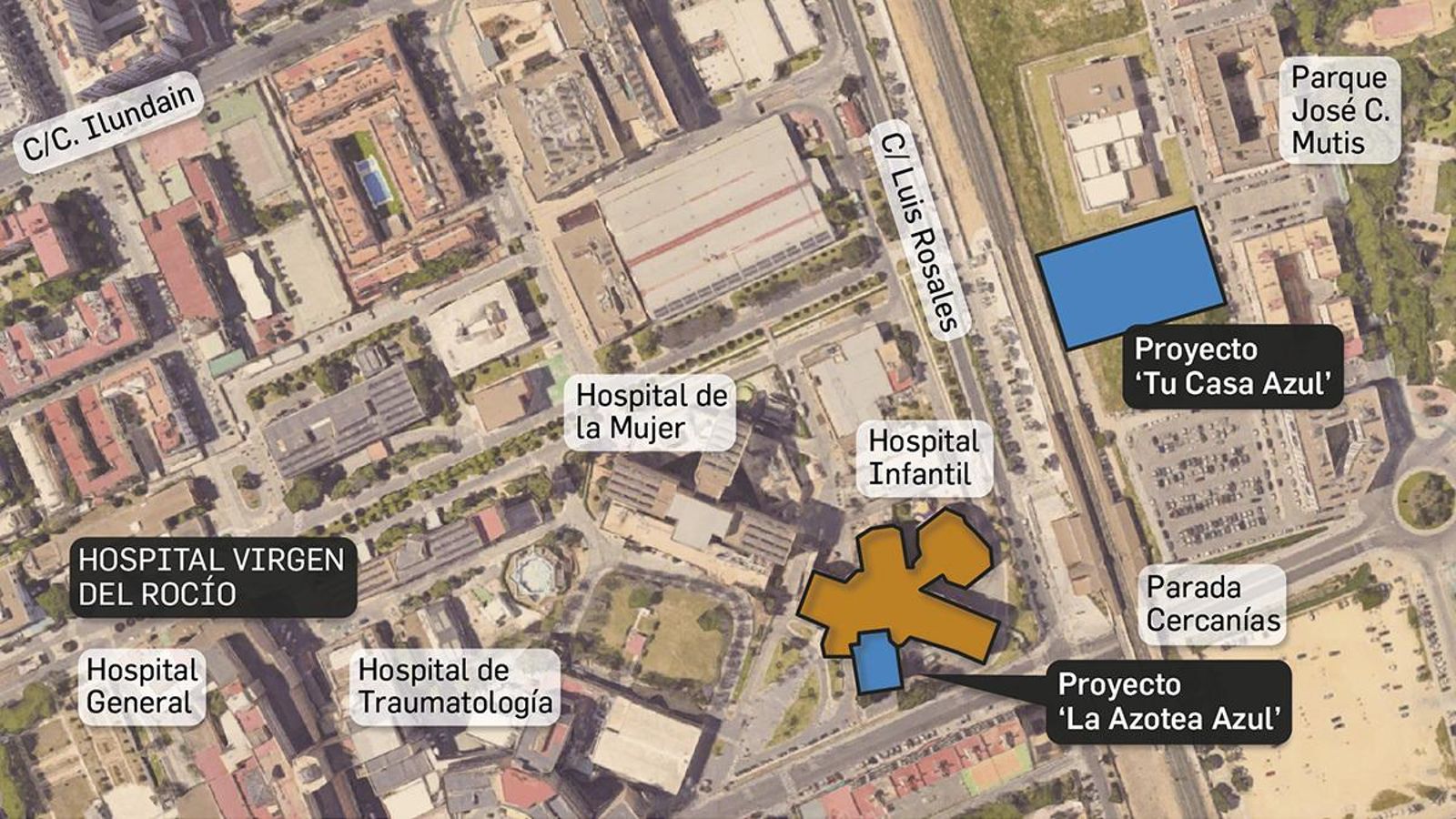 Localización de la futura Casa Ronald McDonald en Sevilla. Localización de la futura Casa Ronald McDonald en Sevilla.