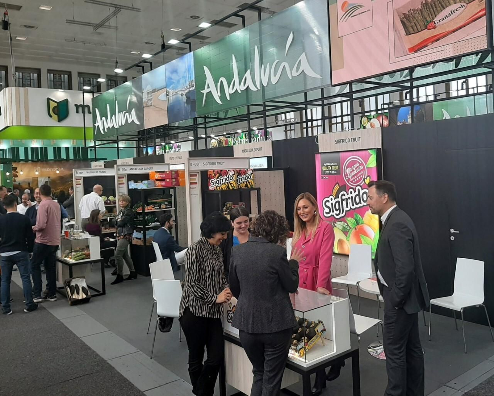 Imagen del expositor de Andalucía en la Fruit Logistica de 2020