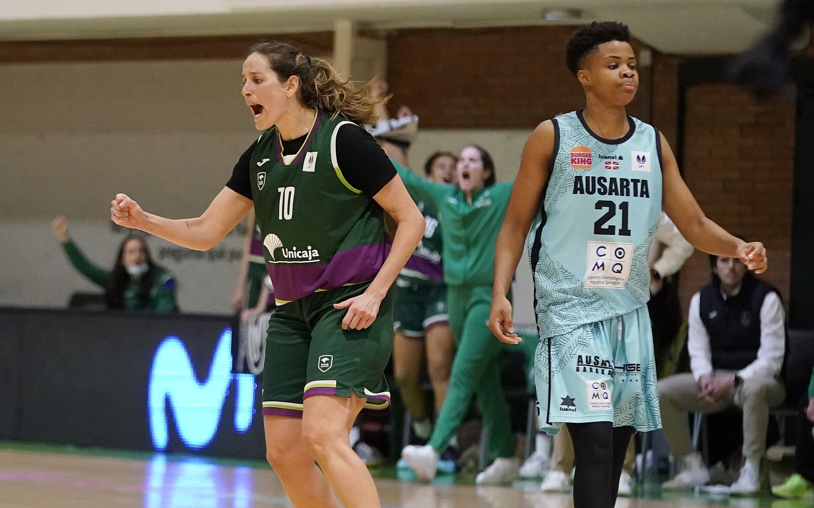 Vero Matoso celebra una canasta.