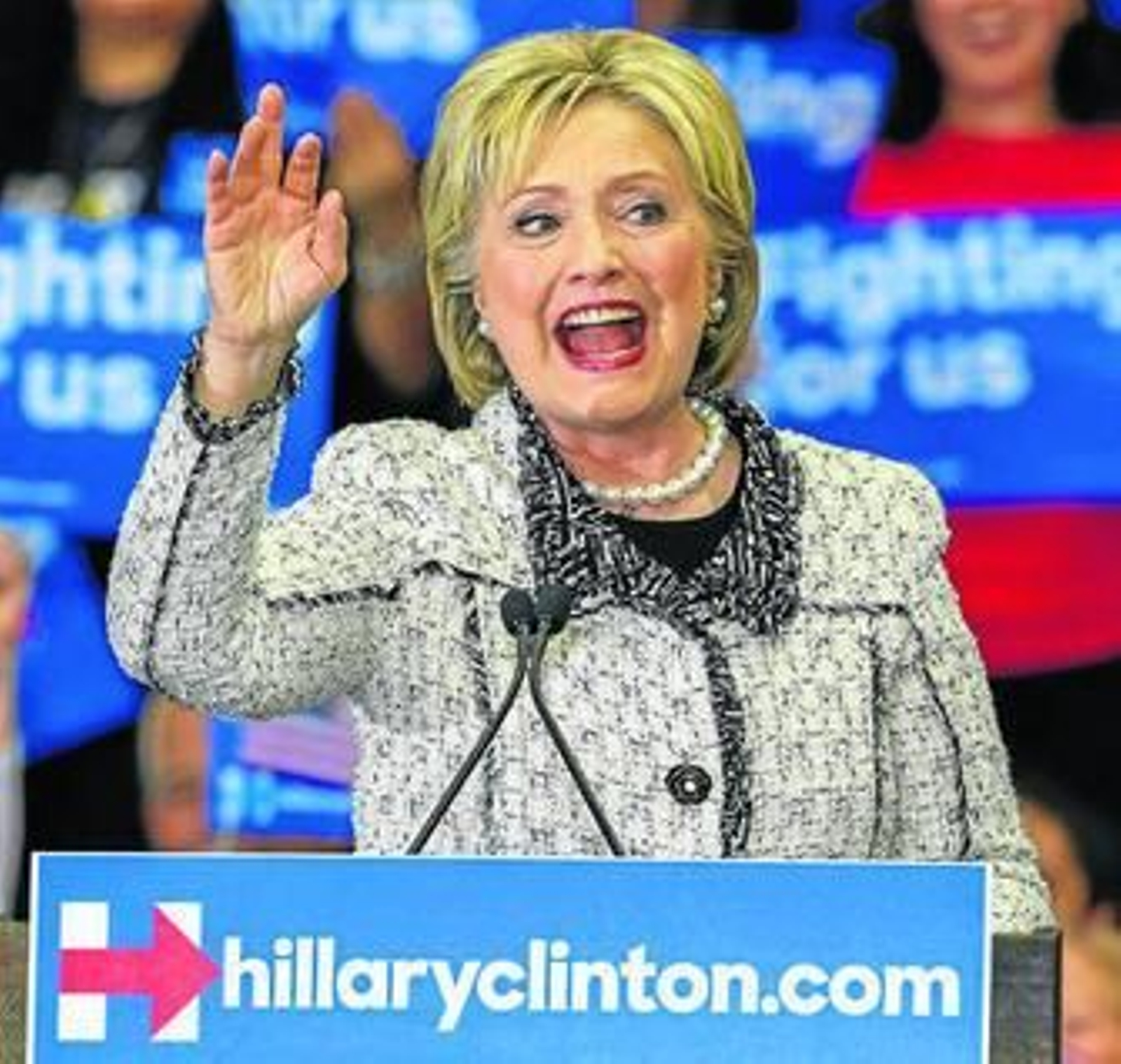 Hillary Clinton, en Columbia, Carolina del Sur.