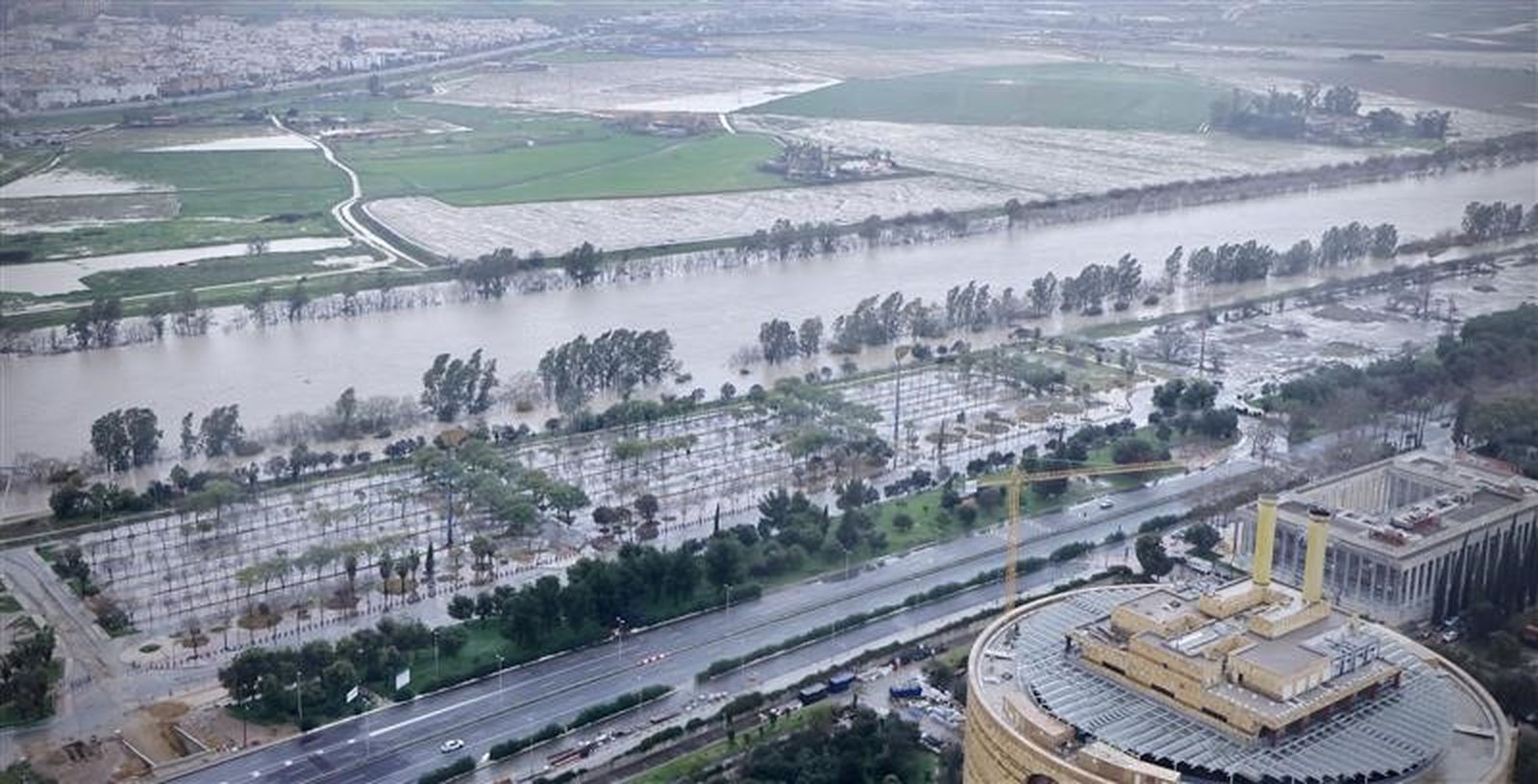 Inundaciones en el Charco de la Pava vistas desde Torre Sevilla