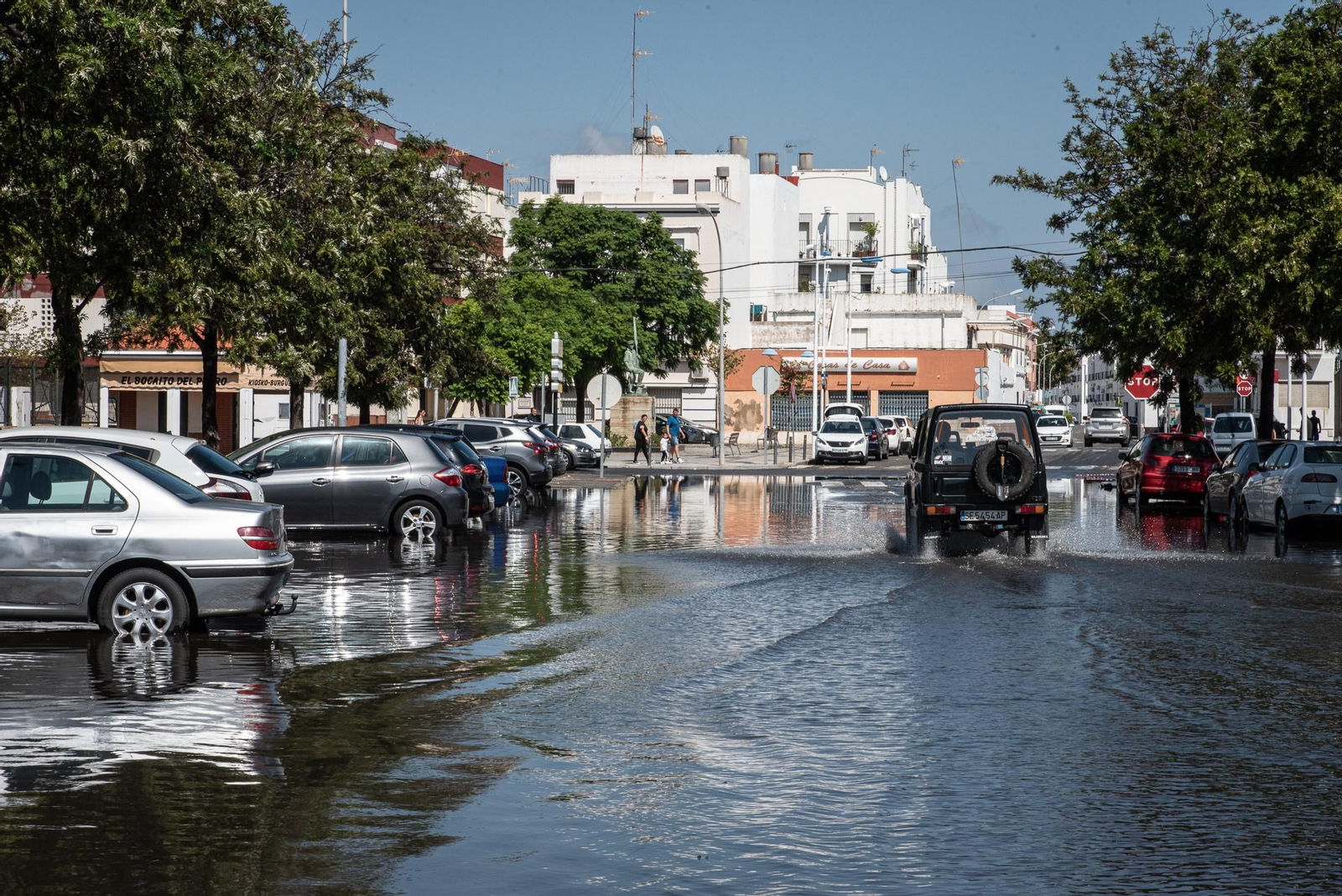 Imágenes de las inundaciones causadas por la lluvia en Isla Cristina