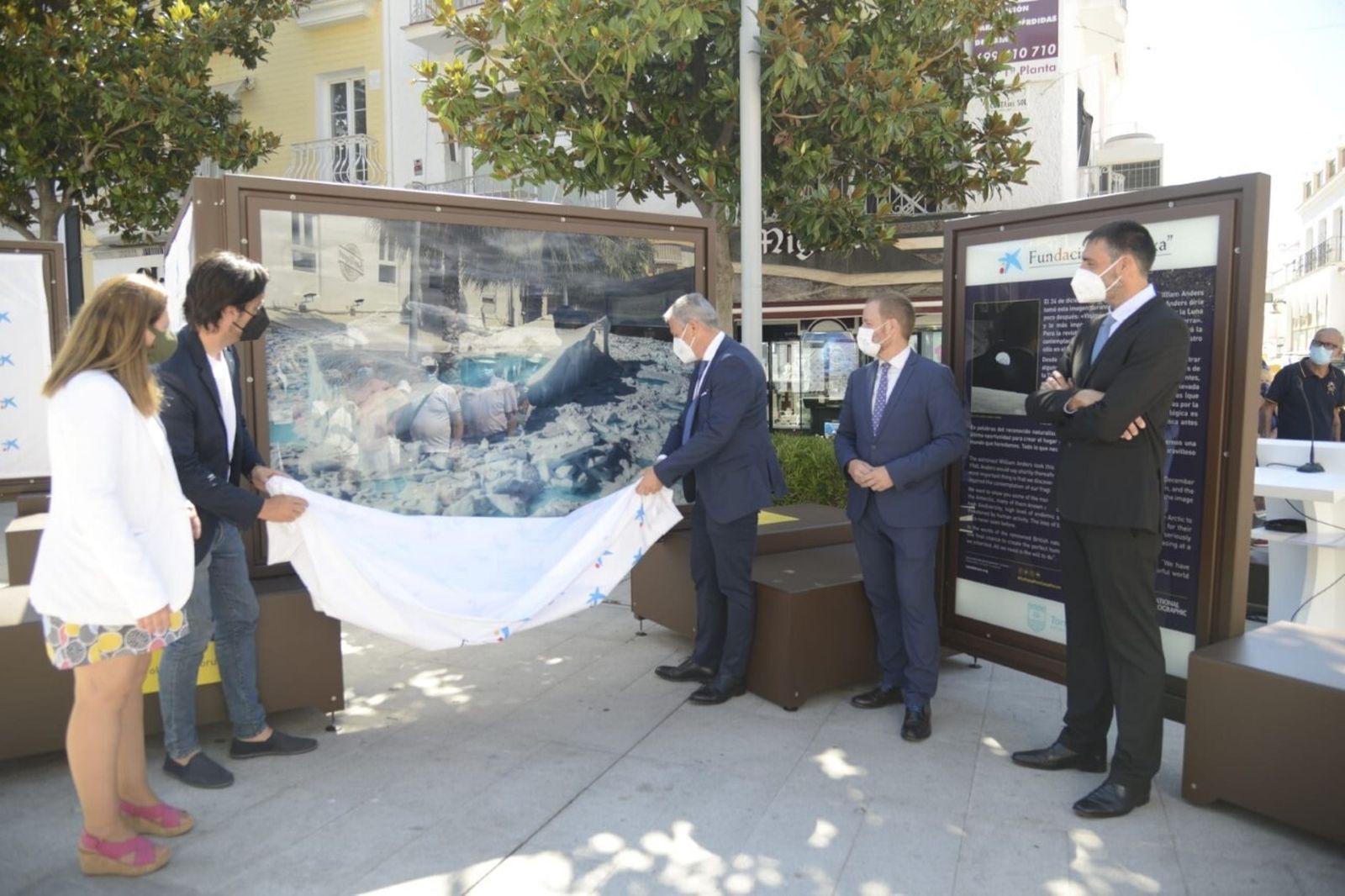 La inauguración de la exposición, este pasado martes, en Torremolinos.
