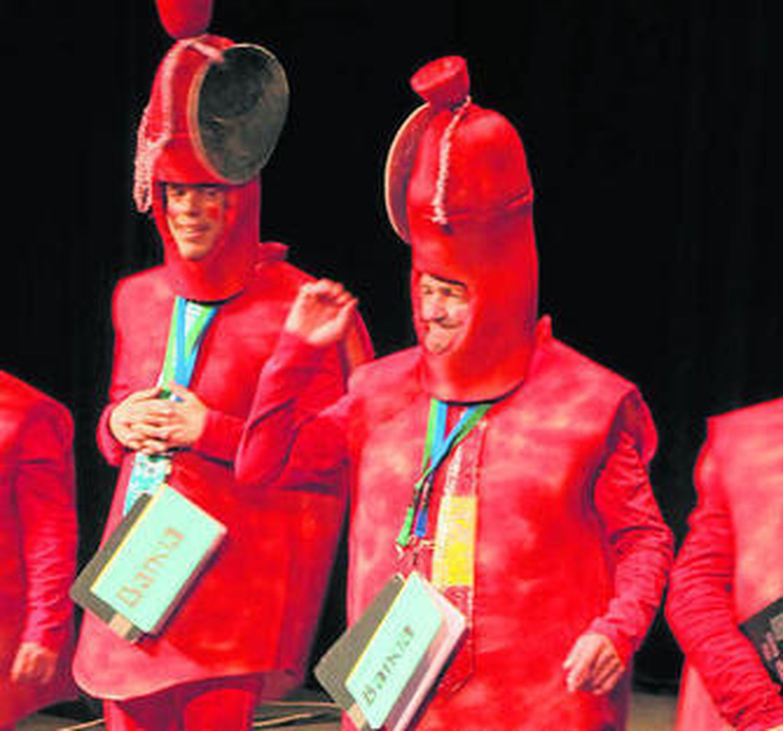 Integrantes del 'Cuarteto Ibérico', en el carnaval 2015.