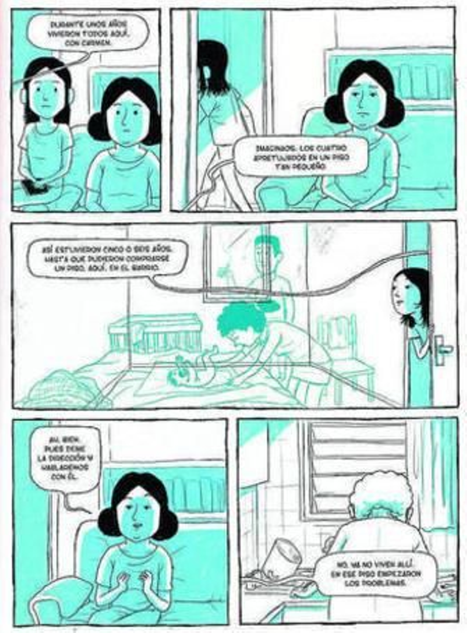 Isaac Rosa se pasa al cómic con 'Aquí vivió'. Abajo, una página de la obra.