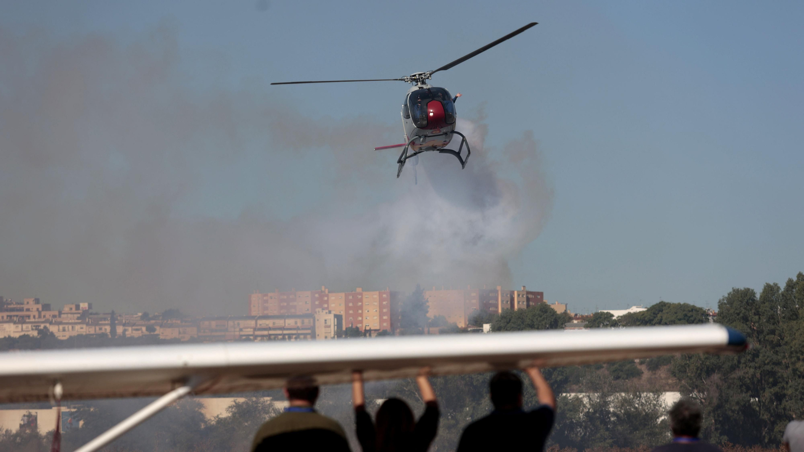 Imágenes de la exhibición aérea en Tablada con motivo de su centenario