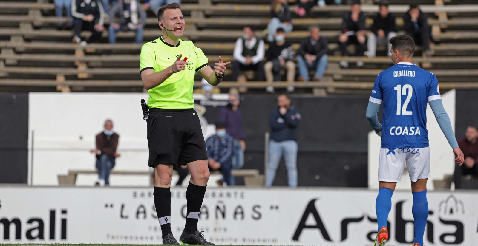 Sergio Escriche Guzmán, en un partido de Primera Federación.