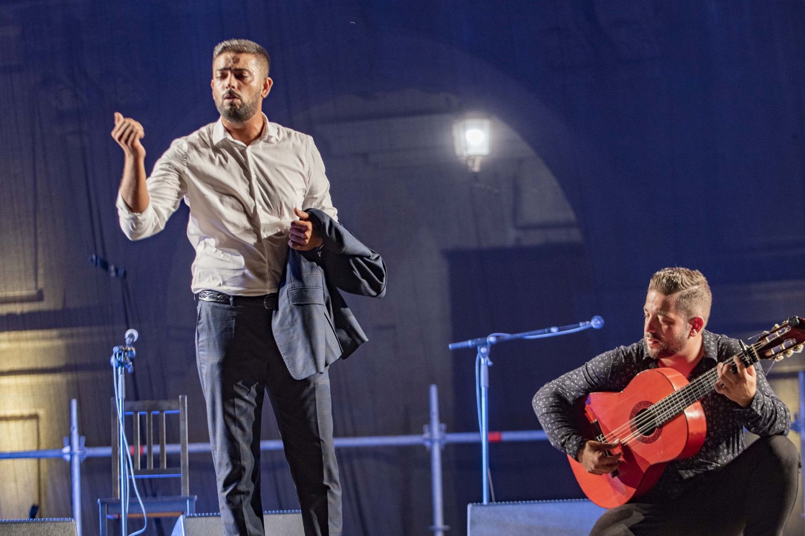 Antonio El Genial durante su recital del pasado jueves en la Plaza Vieja.