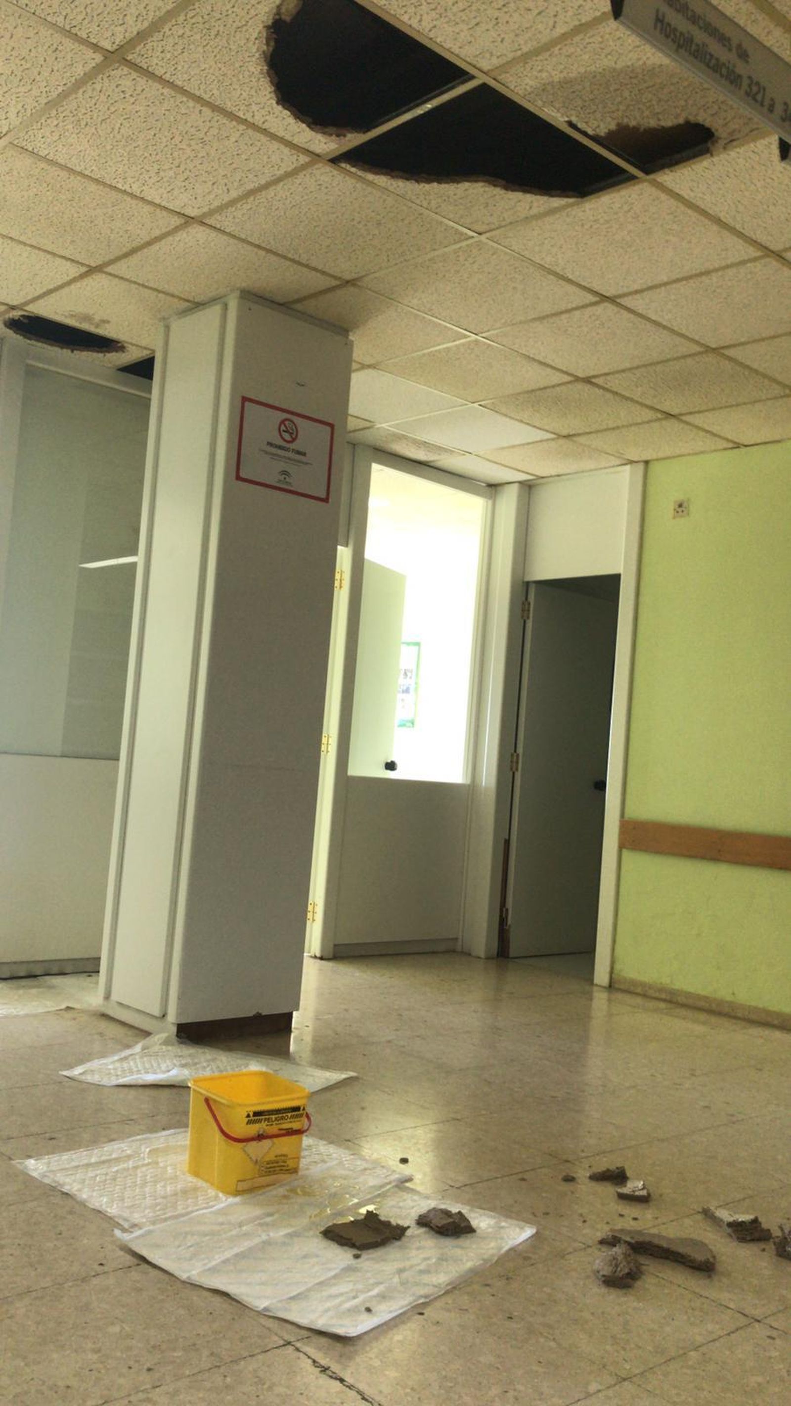 Imagen del último incidente, facilitada por el sindicato CCOO