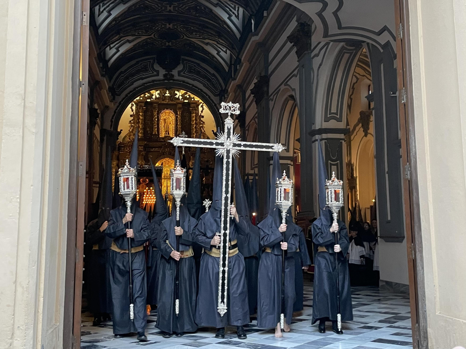 Dolores de San Juan en su procesión del Viernes Santo en Málaga