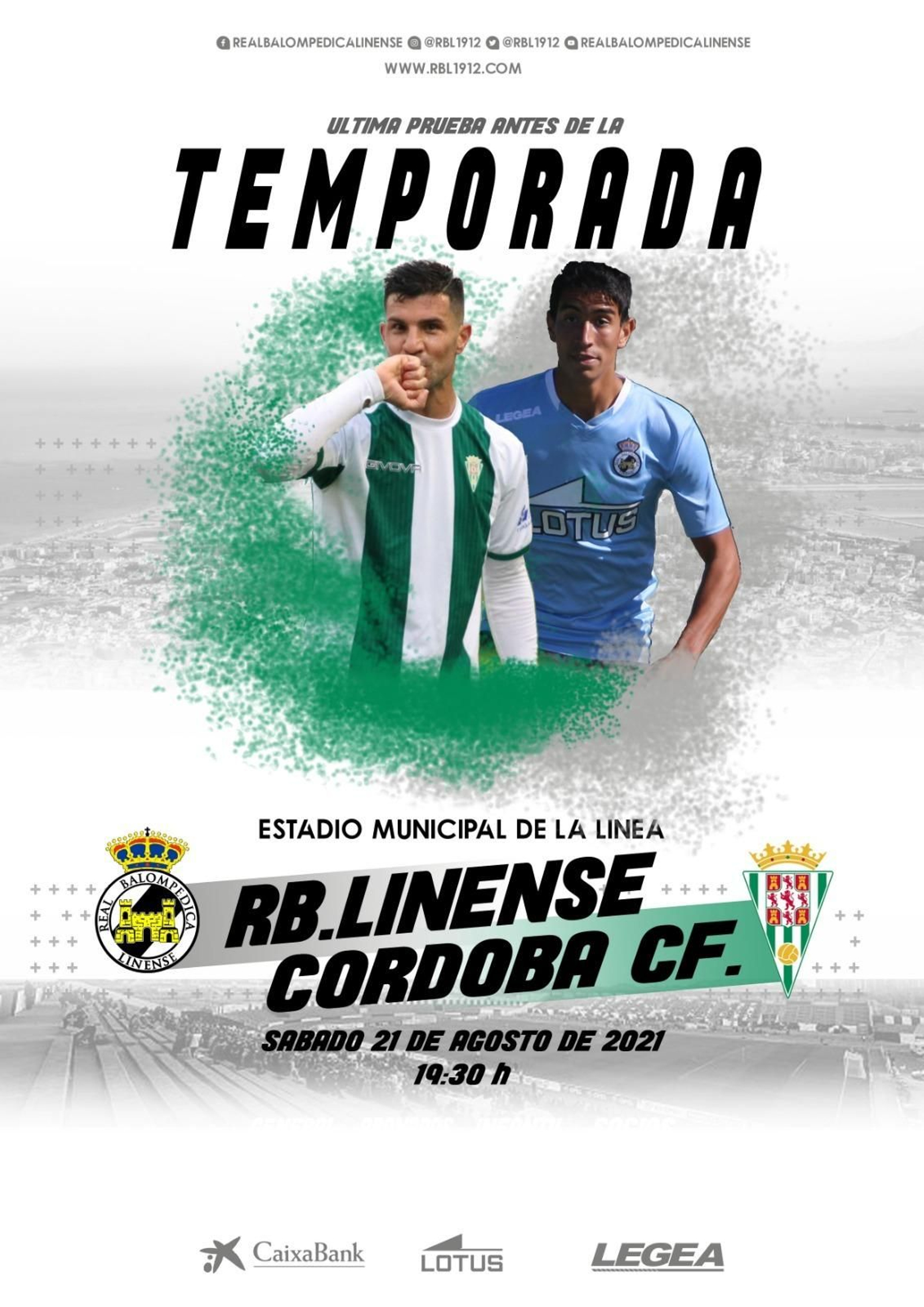 El cartel anunciador del Balona-Córdoba.