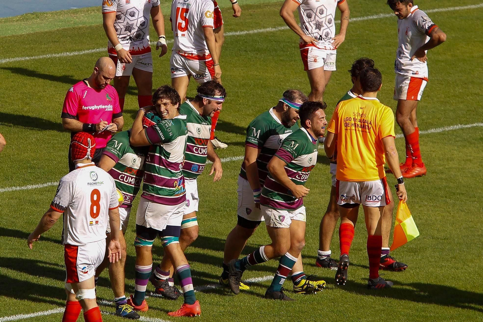 Una imagen de un partido del Club Rugby Málaga.