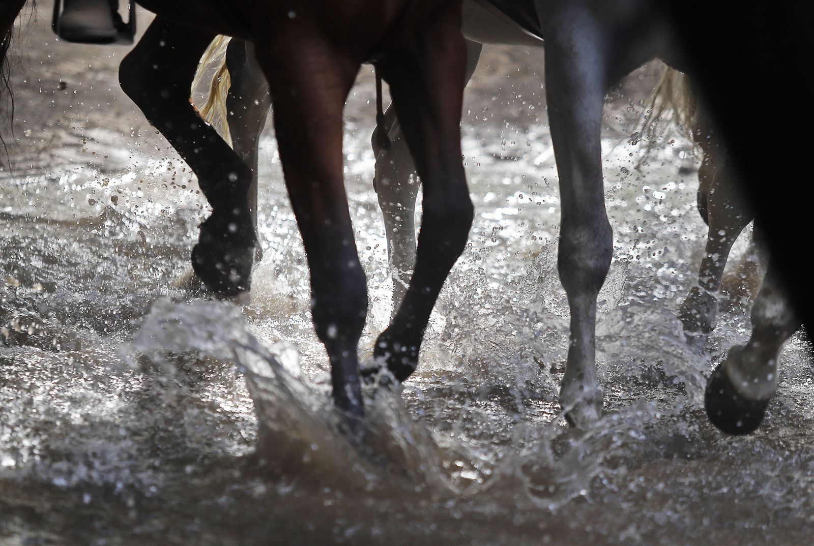 Imágenes de la Hermandad de Huelva a su paso por El Charco