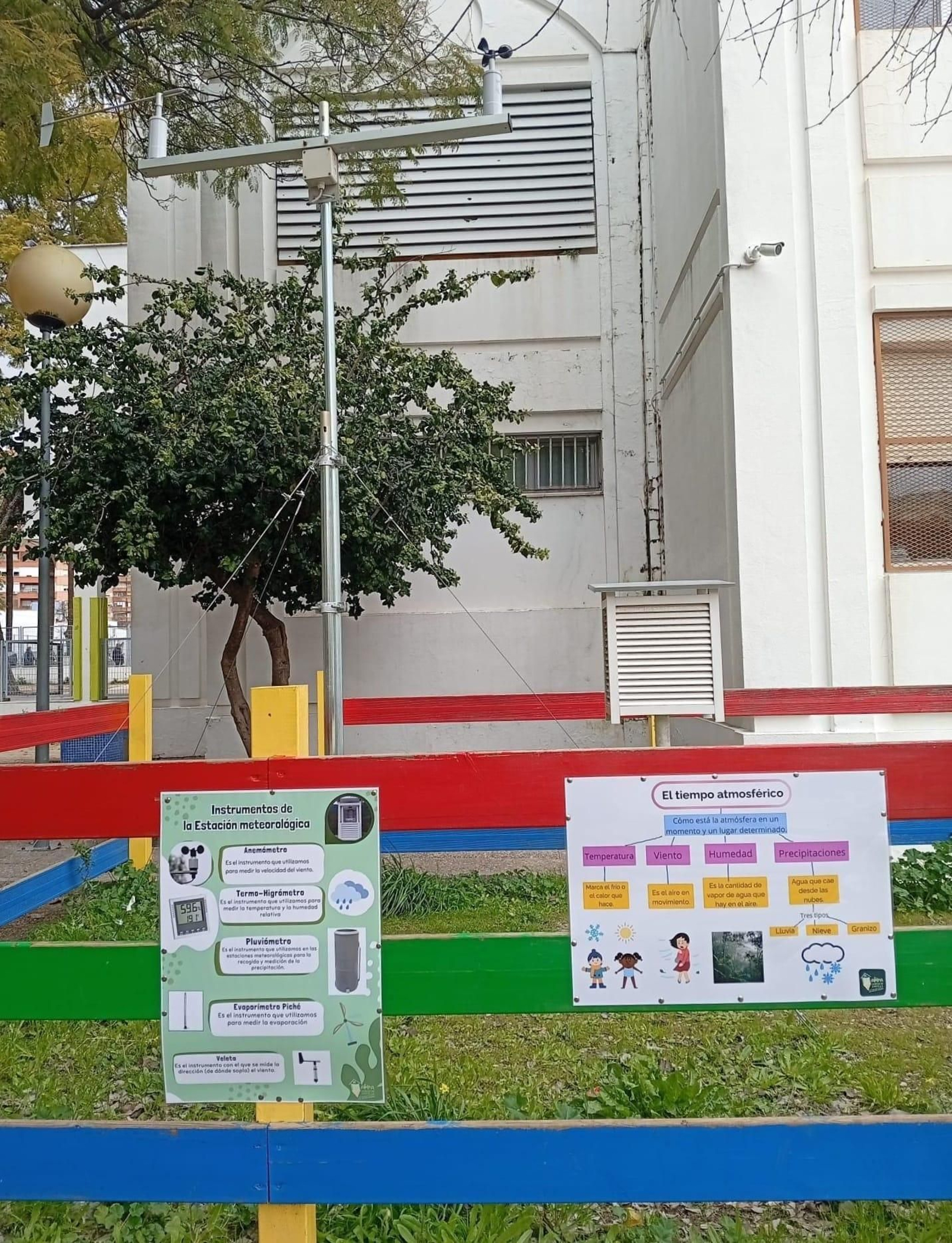 Una imagen de la estación meteorológica del Colegio Antonio Machado.