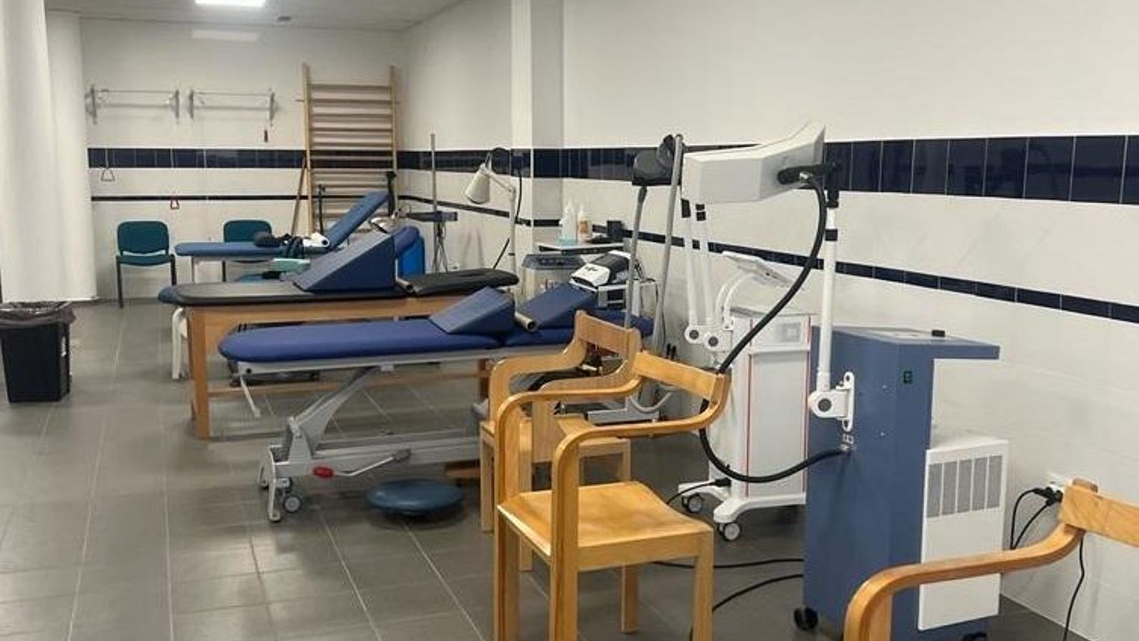 Una de las partes de la nueva sala de fisioterapia y rehabilitación.