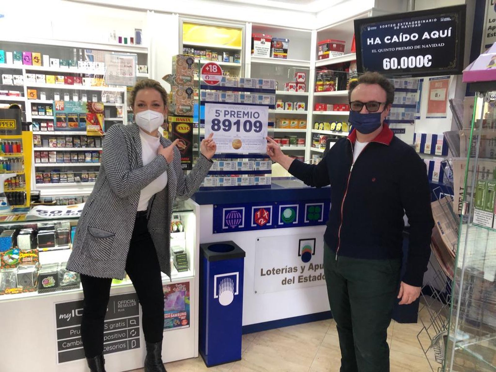 El Estanco de José Ramón de Vera vende un décimo de un quinto premio