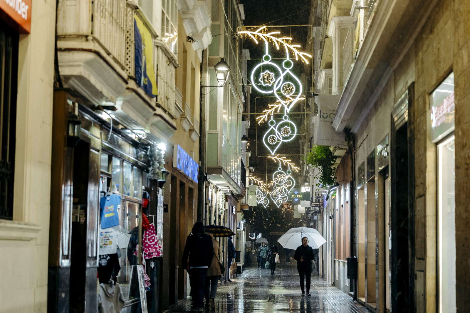 Las imágenes de la inauguración de la iluminación de navidad en Cádiz