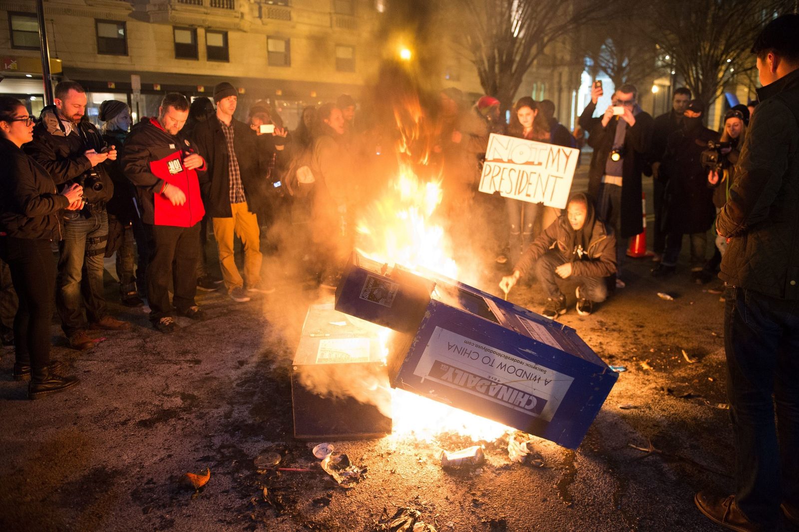 Imagen de las protestas contra Trump