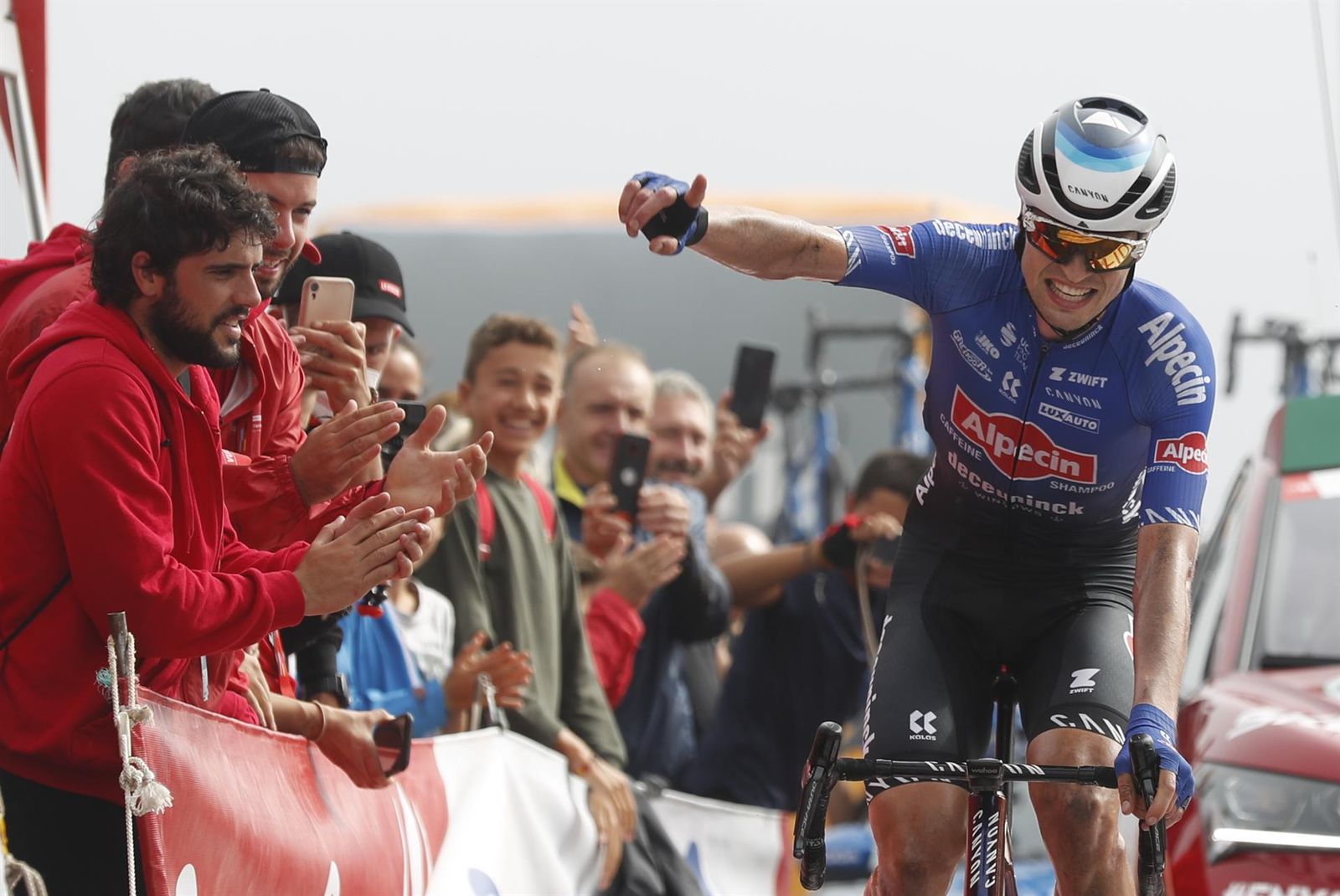 Jay Vine a su llegada a meta.